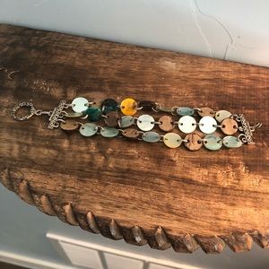 Shell multi strand bracelet